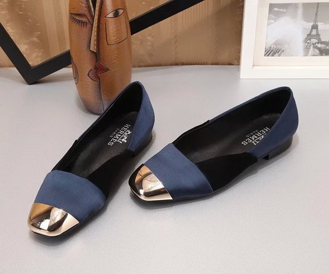 HERMES Shallow mouth flat shoes Women--005